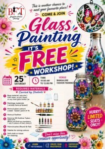 FROM BEGINNER TO ARTIST- JOIN OUR FREE GLASS PAINTING WORKSHOP